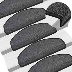 Tapetes de escada 20 pcs 65x24x4 cm antracite