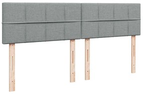 Cama com molas/colchão 180x200 cm tecido cinzento-claro