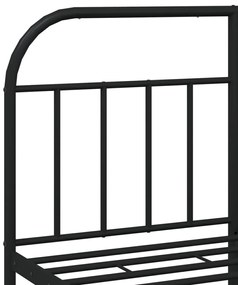 Estrutura de cama com cabeceira 140x200 cm metal preto