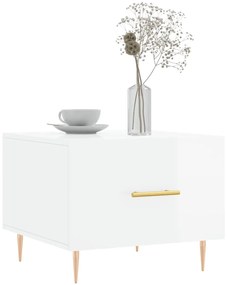 Mesas de centro 2 pcs 50x50x40 cm branco brilhante