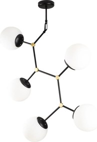 Candeeiro de Teto Damar – Preto e Branco – 75 x 15 cm