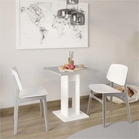 428691 FMD Mesa de jantar 70 cm cinzento cimento e branco