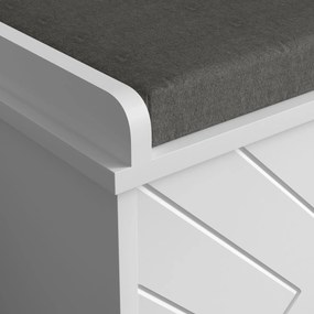 Banco Sapateira – Løvik – 80x26x44,5 cm – Branco