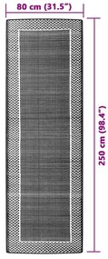 Tapete de exterior 80x250 cm ARAKIL PP verde