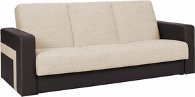 Sofá-cama Tolveli 103, Cama com arrumação, Castanho claro, 88x222x97cm, 77 kg, Pernas: Madeira
