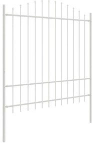 Cerca de Jardim com Topo Arqueado Branco 1,7x1,75 m em Aço