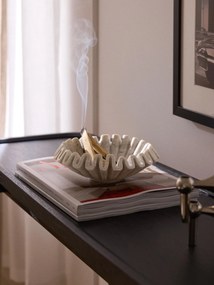 Taça decorativa artesanal em mármore Santorini, Ø 18 cm