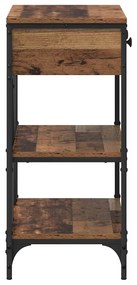 mesa de Console Madeira Velha 75x34.5x75 cm Madeira de Engenharia