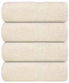 Toalhas de bidé 4 pcs 30x50 cm 360 gsm 100% algodão creme