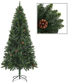 Árvore de Natal artificial com pinhas 180 cm verde