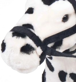 Brinquedo de montar cavalo peluche preto e branco XXL