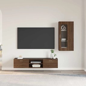vidaXL Conjunto de móvel de TV Carvalho Marrom Madeira processada