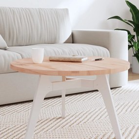 vidaXL Tampo de mesa redondo Ø70x2,5 cm madeira de faia maciça