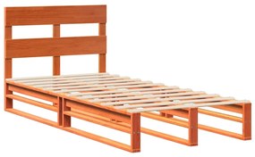 Cama sem colchão 90x200 cm pinho maciço castanho-mel