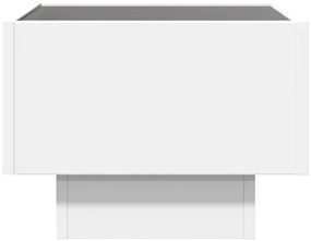 Mesa de cabeceira com luzes LED Infinity 40x40x30 cm branco