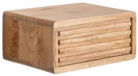 Pack De 2 Mesas De Cabeceira Flutuantes 45x30 Cm Em Madeira Deleyna Castanho Madeira - Sklum