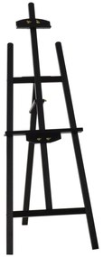 Cavalete para Pintura de Madeira Inclinável 90° com Suporte Tripé e Pincel 51,5x71,5x134,5cm Preto