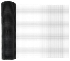 Conjunto de Postes para Cerca Conjunto de 2 Cinza Plástico, Metal