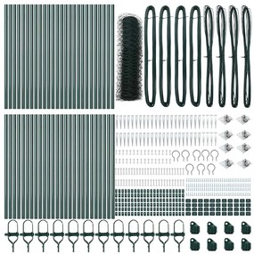 Cerca Hexagonal vidaXL Verde 0,4x100 m Aço