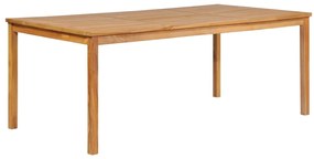 9 pcs conjunto de jantar p/ jardim madeira de teca maciça
