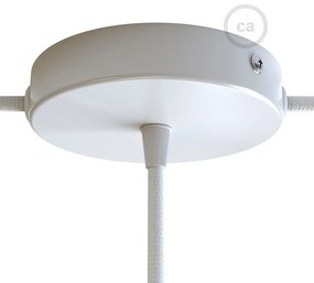 SMART cylindrical metal 1 central hole + 2 side holes ceiling rose kit - compatible with voice assistants