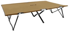 vidaXL Espreguiçadeira/cama dobrável 2 pessoas aço cinza-acastanhado