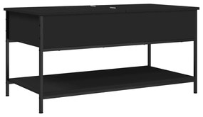 Mesa de centro 100x50x50 cm derivados de madeira/metal preto