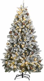 vidaXL Árvore Natal artificial articulada c/ 300 luzes LED+bolas 270cm