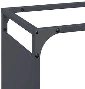 Suporte para lenha 60x28x65 cm aço laminado a frio antracite