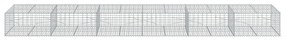 Cesto gabião com cobertura 600x100x50 cm ferro galvanizado