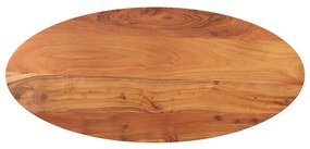 Tampo de mesa oval 100x50x3,8 cm madeira de acácia maciça