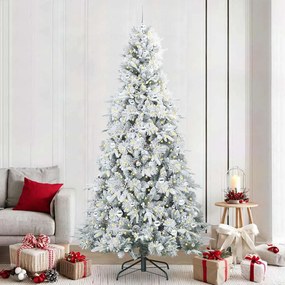 vidaXL Árvore de Natal Articulada Artificial Branco 240 cm PE e PVC