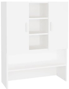 Armário para máquina de lavar roupa branco