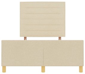 Cama vidaXL Creme 120x190 cm Tecido