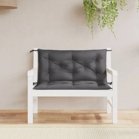 vidaXL Almofadão banco jardim 100x(50+50)x7cm tecido oxford antracite