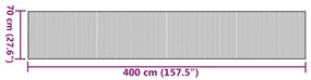 Tapete retangular 70x400 cm bambu preto