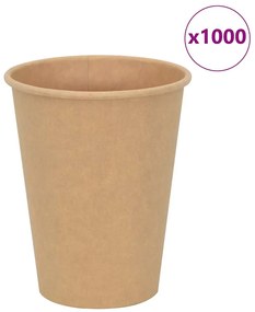 Copos de café de papel 1000 pcs 12oz 300ml castanho