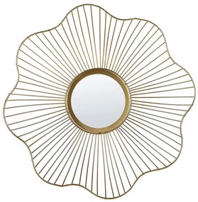 Espelho de parede redondo em metal dourado ⌀ 40 cm SENS Beliani