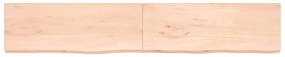 Prateleira de parede 220x40x(2-4)cm carvalho maciço não tratado