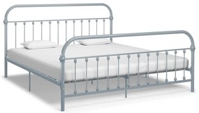 Estrutura de cama metal 180x200 cm cinzento