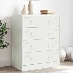 vidaXL Aparador 67x39x83 cm aço branco