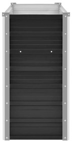 Canteiro elevado jardim aço galvanizado 160x40x77cm antracite