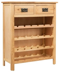 Armário para vinhos 72x32x90 cm madeira carvalho maciça