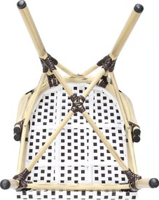 Conjunto de 4 Cadeiras de Jardim – CANNES – Alumínio e Ratán Branco e