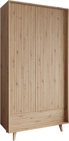 Roupeiro Comfivo Romtori 106, Carvalho Artisan, 180x92x40cm, 58.9 kg, Portas para roupeiro: Com dobradiças