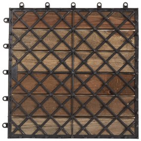 Ladrilhos de terraço 20 pcs 30x30 cm acácia maciça cinzento