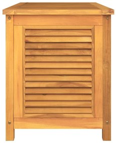 Caixa de arrumação para jardim com saco 90x50x58 cm teca maciça