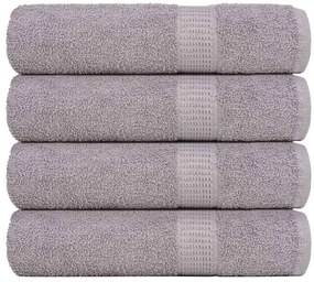 Toalhas de banho 4 pcs 70x140 cm 360 gsm 100% algodão cinzento