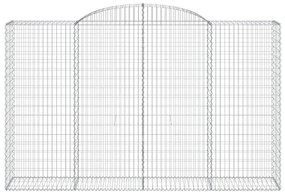 Cestos gabião arqueados 17 pcs 300x50x180/200 ferro galvanizado