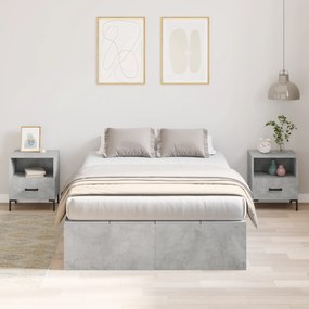 Estrado de cama com arrumação Cinza Concreto 120x200 cm